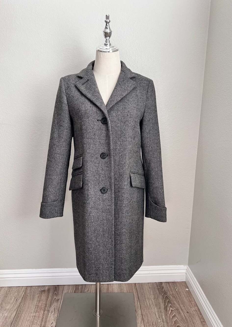 Lauren Ralph Lauren Wool Blend Walker Coat Size 4 Gray